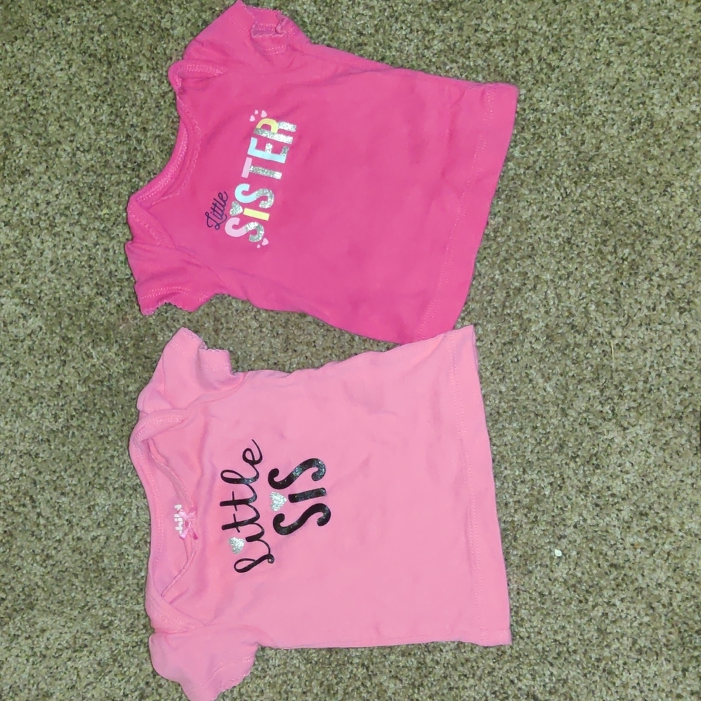 2   little sister graphic t-shirts